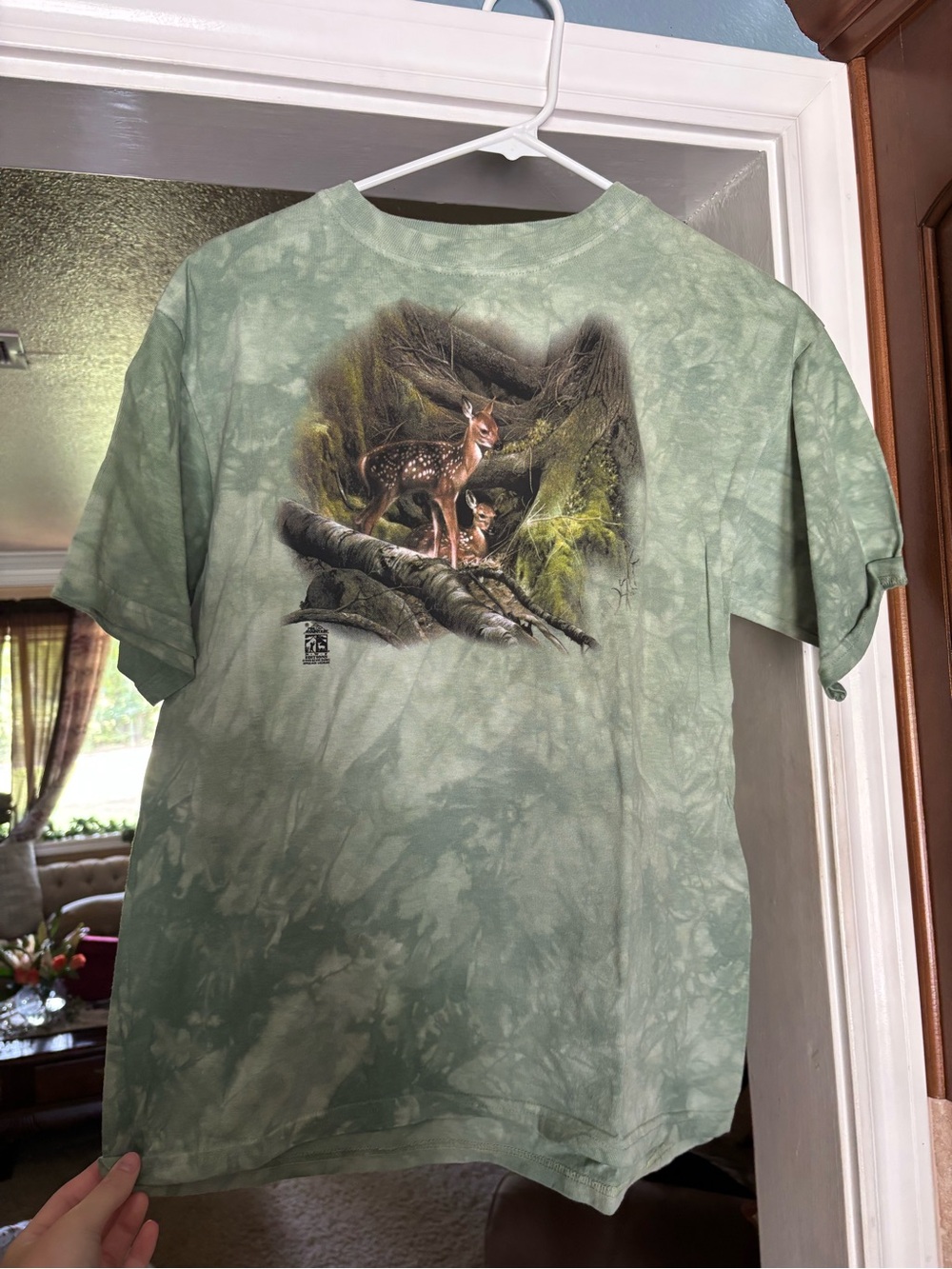 The Mountain Green Tie-Dye Fawn Graphic Tee